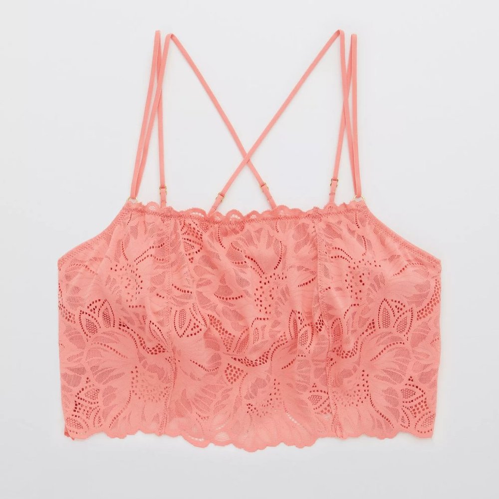 Aerie Holiday Best Lace Longline Bralette NWOT